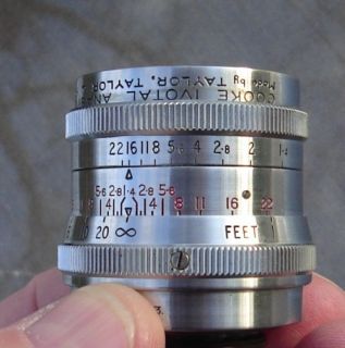 Cooke Ivotal Anastigmat 1 25mm C Mount Taylor Hobson England Lens