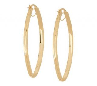 Bold 2 1/4 Marquise Hoop Earrings 18K Gold —