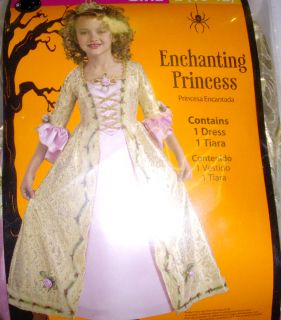 Enchanting Princess Pink Gold Gown Costume Girls Plus 10 5 12 5 NIP