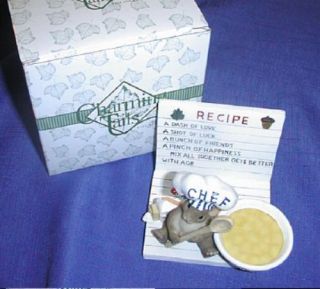 Charming Tails Recipe Holder 2004 L A EXC Mice Retired
