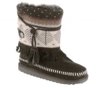 MukLuks Ricki   Short Spat Boot with Fringe Detail   A327046