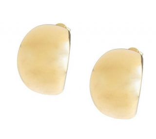 Veronese 18K Clad Polished Domed Crescent Earrings —