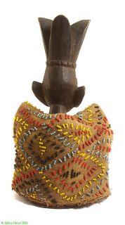 Yoruba Ibeji Twin Figure With Beaded Vest Africa sale wAS $290