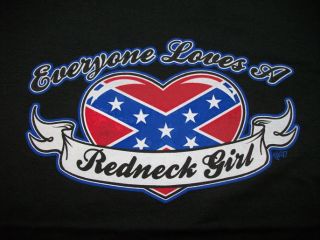Country Tshirt Everyone Loves A Redneck Girl Dixie Rebel Rose Southern