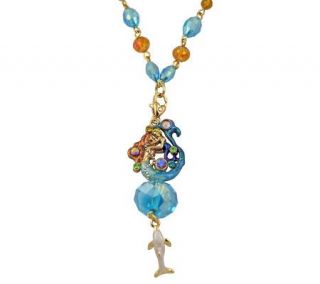 Kirks Folly Mermaid Mother and Child Sphere Pendant Necklace