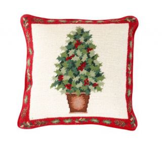 WilliamsburgHom FestiveTopiarie Christmas Tree Needlepoint 14x14 