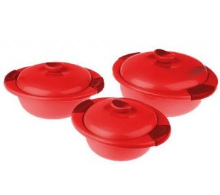 Set of 3 ThermaWare Taxi Hot/Cold Thermal Food Carriers —