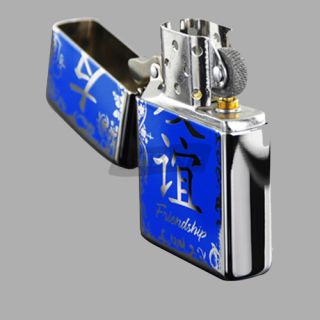 High Polished Chrome The Symbol of The Chinese Text Zippo Lighter