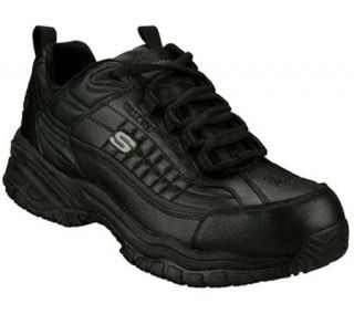 Skechers Mens Soft Stride Steel Toe SlipResistant Shoes —