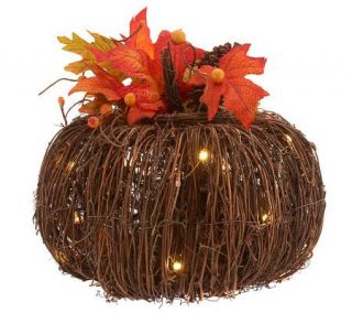 BethlehemLights BatteryOperated Small Grapevine Pumpkin —