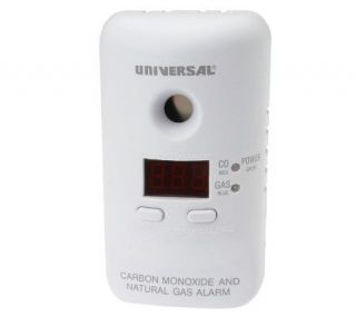 USI Plug In Carbon Monoxide & Natural Gas Alarm with Back Up Battery 