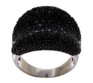 00 ct tw Black Spinel Concave Design Sterling Band Ring   J272349