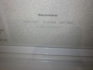 Kenmore 70 Series Large Capacity Dryer