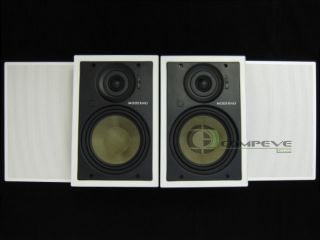  M6 in Wall White Commercial Home Theater Speakers Pair 6 1 2