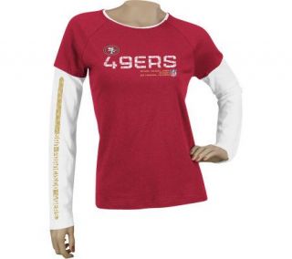 NFL 49ers Womens Sideline Tacon Too Long Sleeve T Shirt —