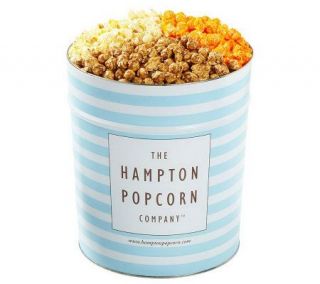 Hampton Popcorn Classic 3.5 Gallon Tin with 3 Gourmet Flavors