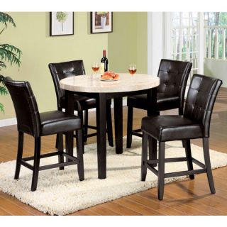 Solid Wood 5 Piece Counter Height Pub Dining Table Set