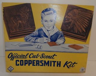 Vintage Official Cub Scout Coppersmith Kit in Original Box