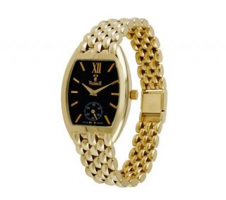 Vicence Ladies Adjustable Polished Panther LinkWatch, 14KGold