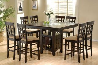  Mix Match 7 Piece Set Square Counter Height Table 6 24H Wheat