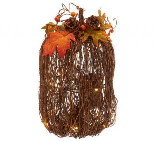 BethlehemLights BatteryOperated Tall Grapevine Pumpkin —