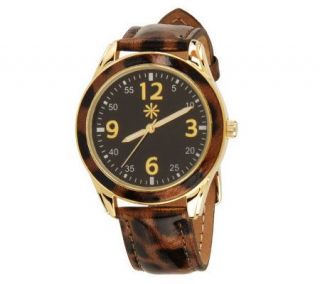 Isaac Mizrahi Live Patent Leather Watch —
