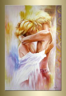 Leike Intimate Couple Abstract Hand Painted Oil Painting bestbid Shop