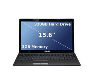 Asus 15.6 Notebook   3GB RAM, 320GB HD, Webcam& DVD Burner —