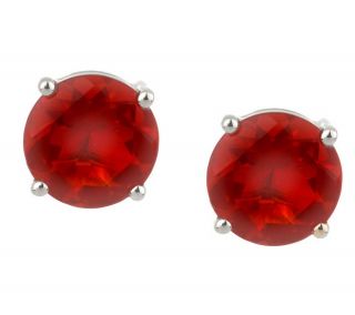 10 ct tw Round Fire Opal Stud Earrings 14K Gold —