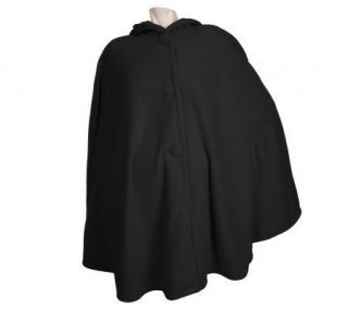 Lightweight Microfleece 3 Button Hooded Cape —