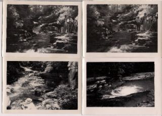 Vtg 1930s Photos Surveyor Equipment Men Surveying River Creek Bed