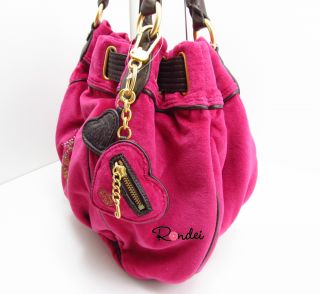 Juicy Couture Red Love Your Couture Freestyle Satchel Tote Bag