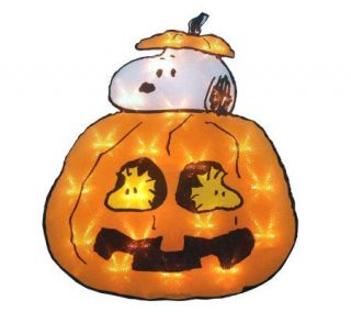 32 Lighted Snoopy in Jack o Lantern Yard Artby Sterling —