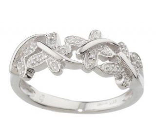 AffinityDiamond 1/10 ct tw Sterling Butterfly Ring —