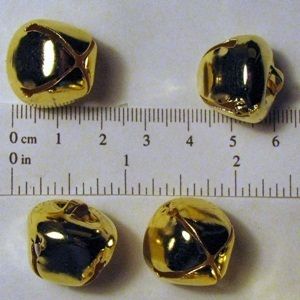  Shiny Gold Jingle Bells 20mm 3 4 Metal Craft Holiday Bell
