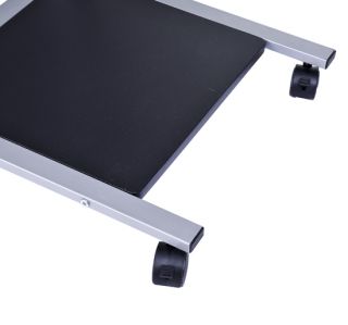  Portable Rolling Laptop Notebook Cart Desk – Black Silver