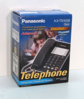 Panasonic KX TS105B Single Line Corded Phone   black   new in original