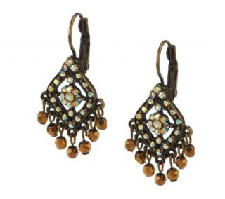 Joan Rivers Lavish Luxury Crystal Lever Back Earrings —