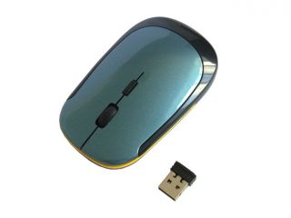Blue USB Wireless Cordless Optical Mouse 2 4G 1600CPI
