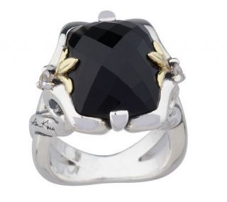 Ann King Sterling/18K 8.00 ct Black Onyx Gemstone Ring —