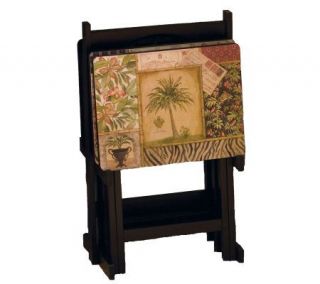 Evergreen Set of 4 TV Trays   Regal Tradewinds —