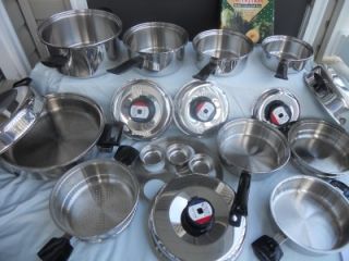 Cordon Bleu Temp Tone Waterless Stainless Cookware Set Pot Pan Skillet