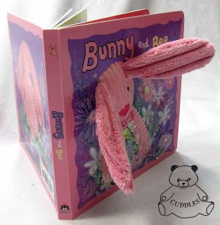 Bunny and Bee Board Book Baby Cordy Roy Jellycat Plush Touch Feel Pink