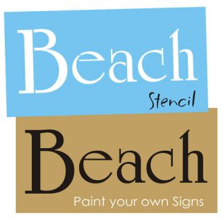 Stencil Beach for Lake Bath House Cottage Craft Signs