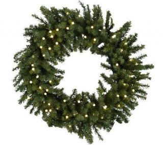BethlehemLights BatteryOperated 36 Foldable Prelit Wreath with Timer 