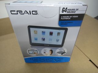 New Craig CMP641F Music Video Player 4 3 Touchscreen  Movie 4GB