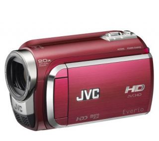 JVC Everio GZHD300 60GB High Definition Camcorder   Red —