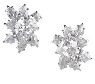 Melania Simulated Diamond Cluster Earrings —