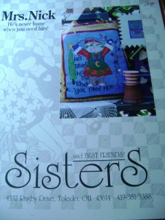  Mrs Nick Cross Stitch Sisters and Best Friends