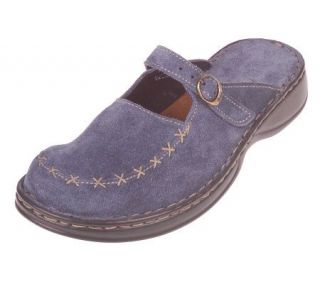 Tsonga Suede Slip on Comfort Shoes with Stitching Detail   A65974